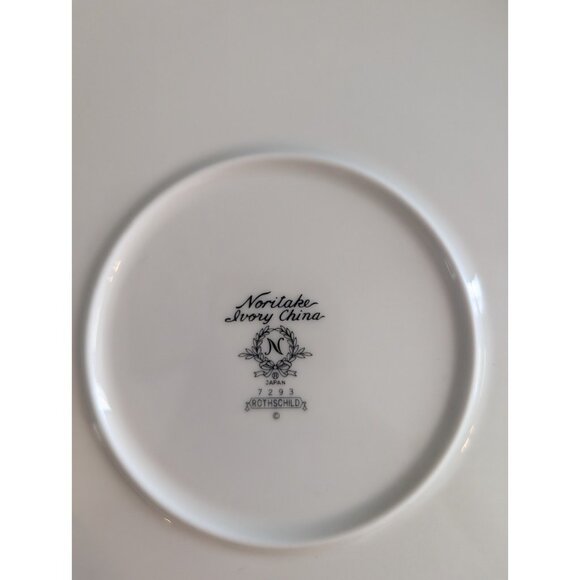 Noritake "Rothschild" Ivory China, Handled Cake Plate/Platter, Platinum Trim EUC - Picture 4 of 4